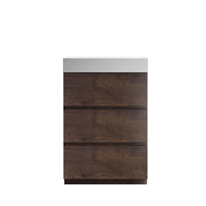 24 Inch Bathroom Vanity with Sink Floor Mounted One-Piece Sink Cabinet - Image 23