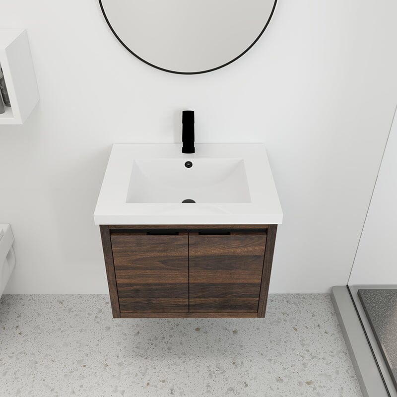 24 Inch Small Bathroom Vanity Cabinet With Sink Float Mounting Design - Image 20