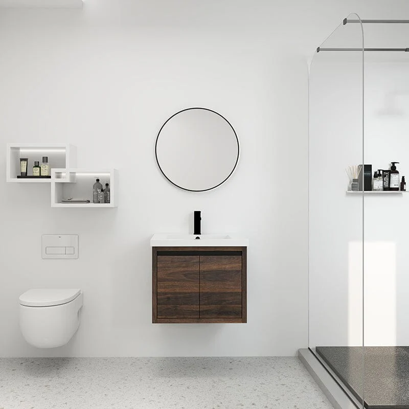 24 Inch Small Bathroom Vanity Cabinet With Sink Float Mounting Design - Image 21