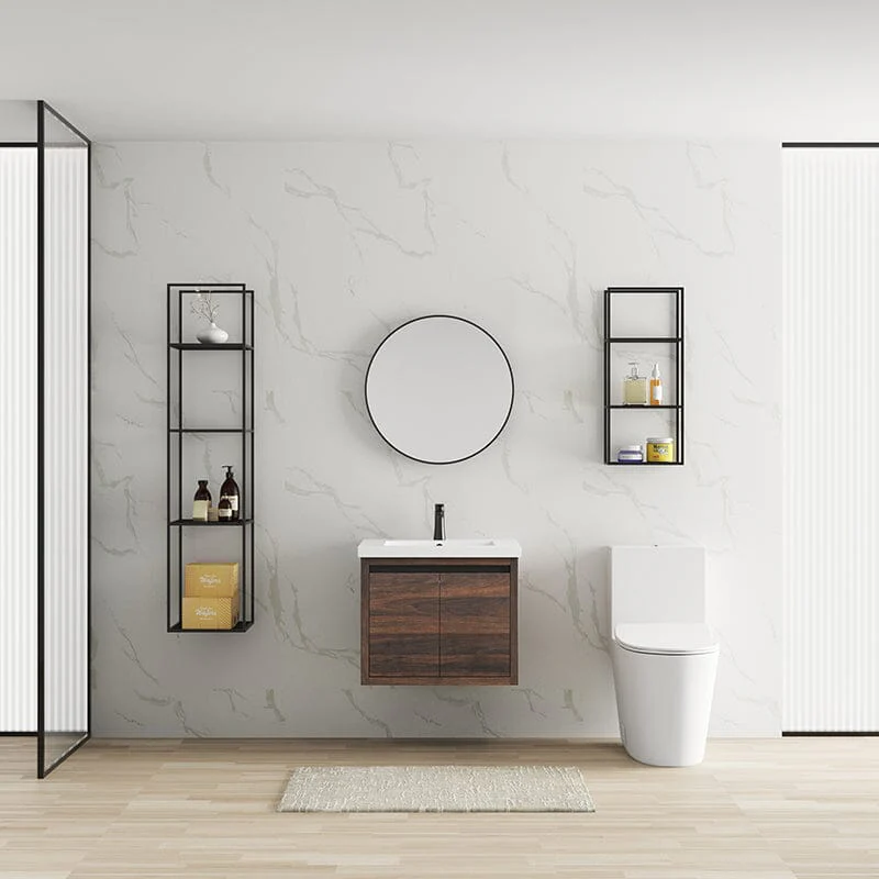 24 Inch Small Bathroom Vanity Cabinet With Sink Float Mounting Design - Image 22