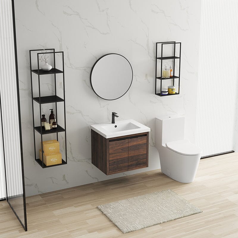 24 Inch Small Bathroom Vanity Cabinet With Sink Float Mounting Design - Image 23