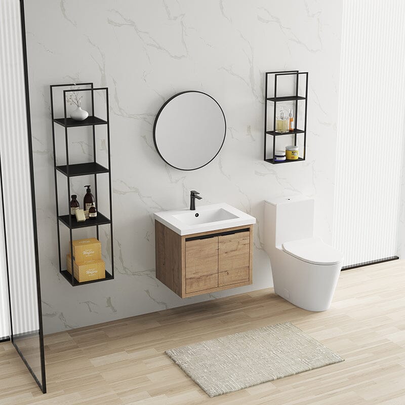 24 Inch Small Bathroom Vanity Cabinet With Sink Float Mounting Design - Image 6