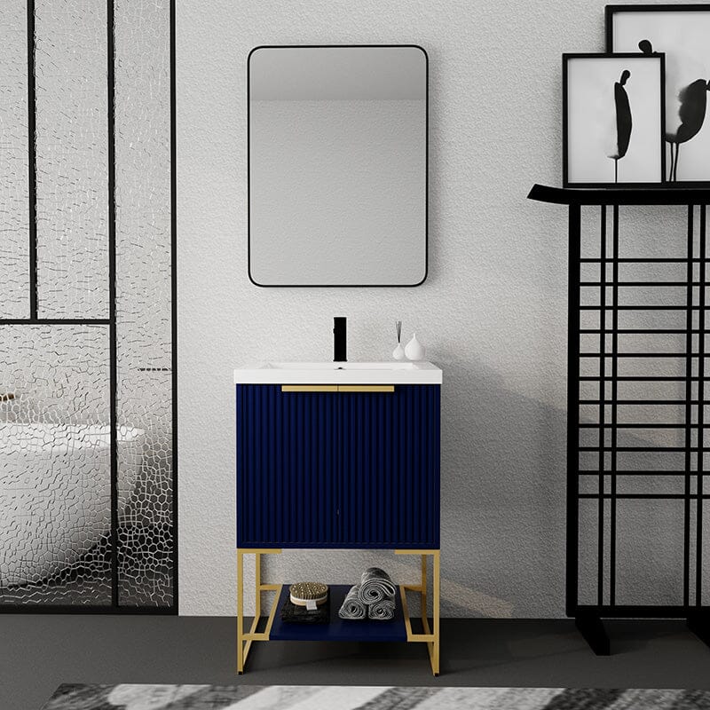 24'' x 18'' Small Freestanding Bathroom Vanity With Resin Basin - Image 16