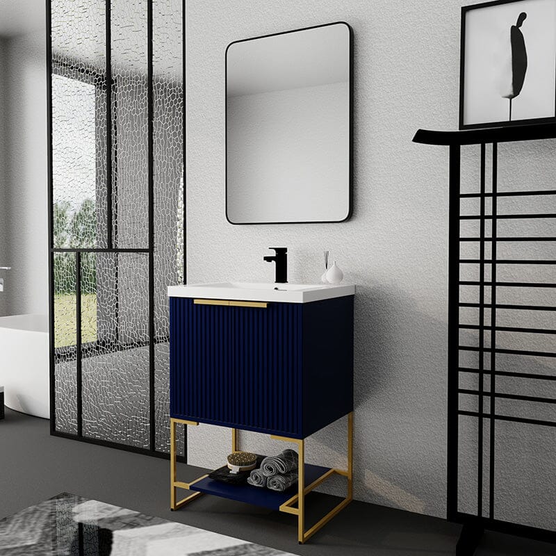 24'' x 18'' Small Freestanding Bathroom Vanity With Resin Basin - Image 17