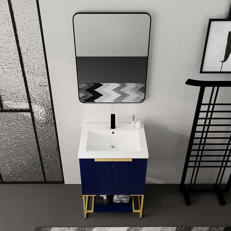24'' x 18'' Small Freestanding Bathroom Vanity With Resin Basin - Image 20