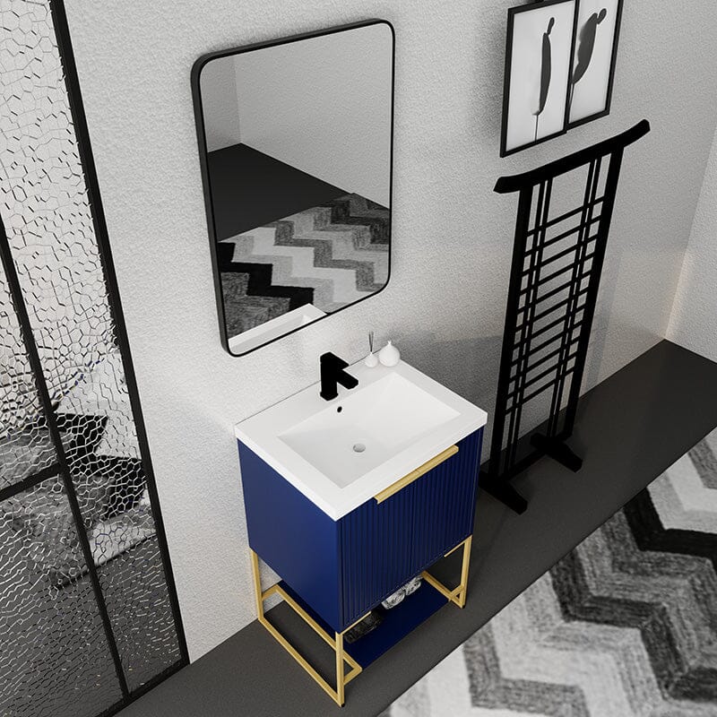 24'' x 18'' Small Freestanding Bathroom Vanity With Resin Basin - Image 21