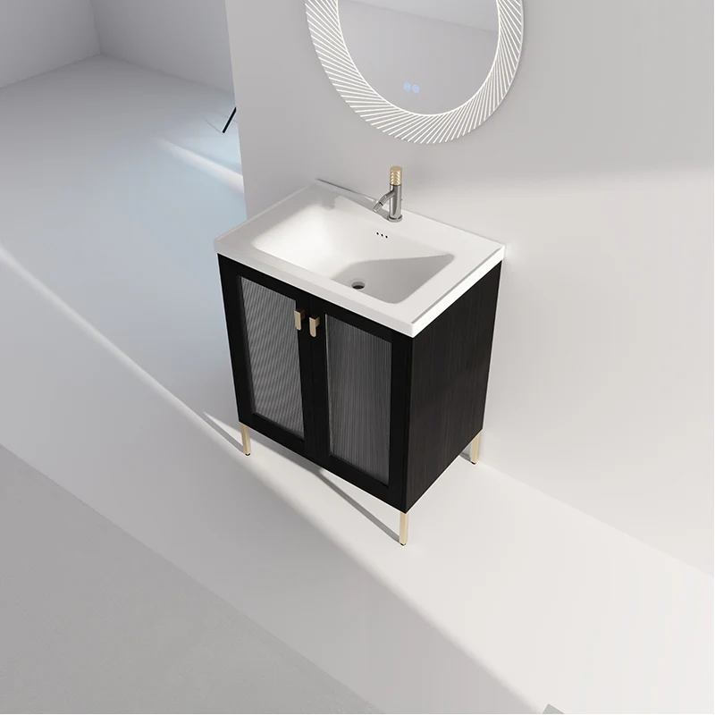 28 Inch Modern Freestanding Bathroom Vanity with Ceramic Sink, Soft Closing Door - Image 3