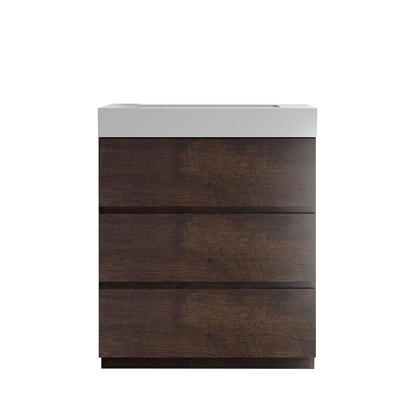 30 Inch Bathroom Vanity with Sink Floor Mounted One-Piece Sink Cabinet - Image 23