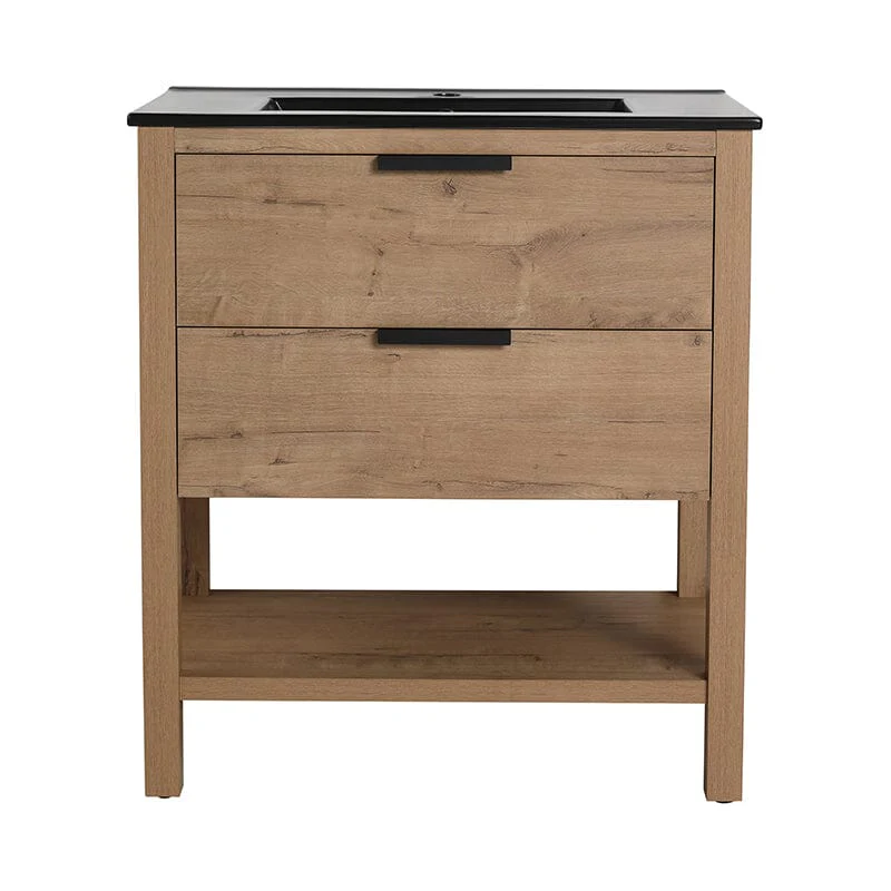 30-inch Freestanding Plywood Bathroom Vanity With Tops and 2 Drawers - Image 26