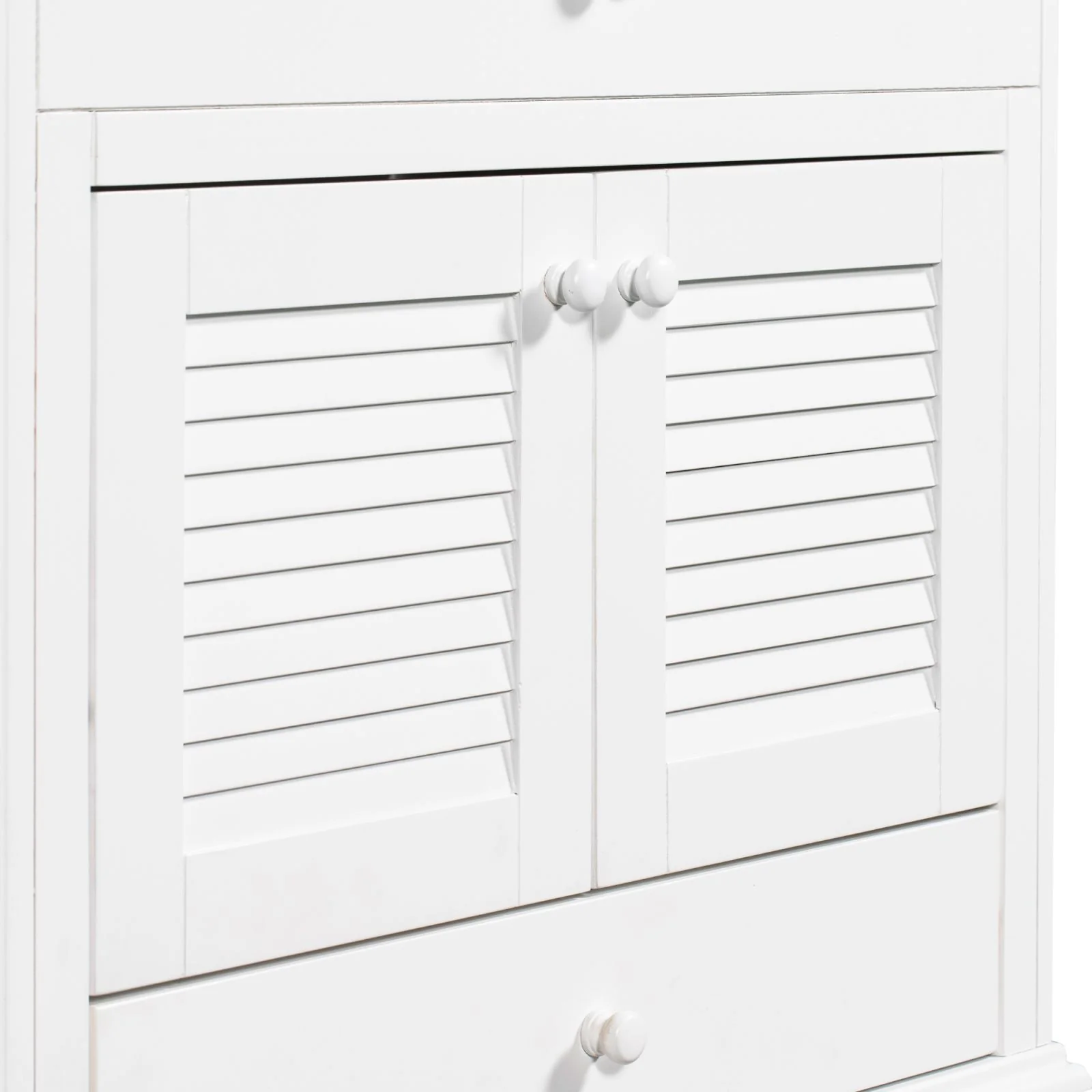 30" Wood Double Doors Bathroom Vanity, White Spacious Drawer Standalone Cabinet - Image 6