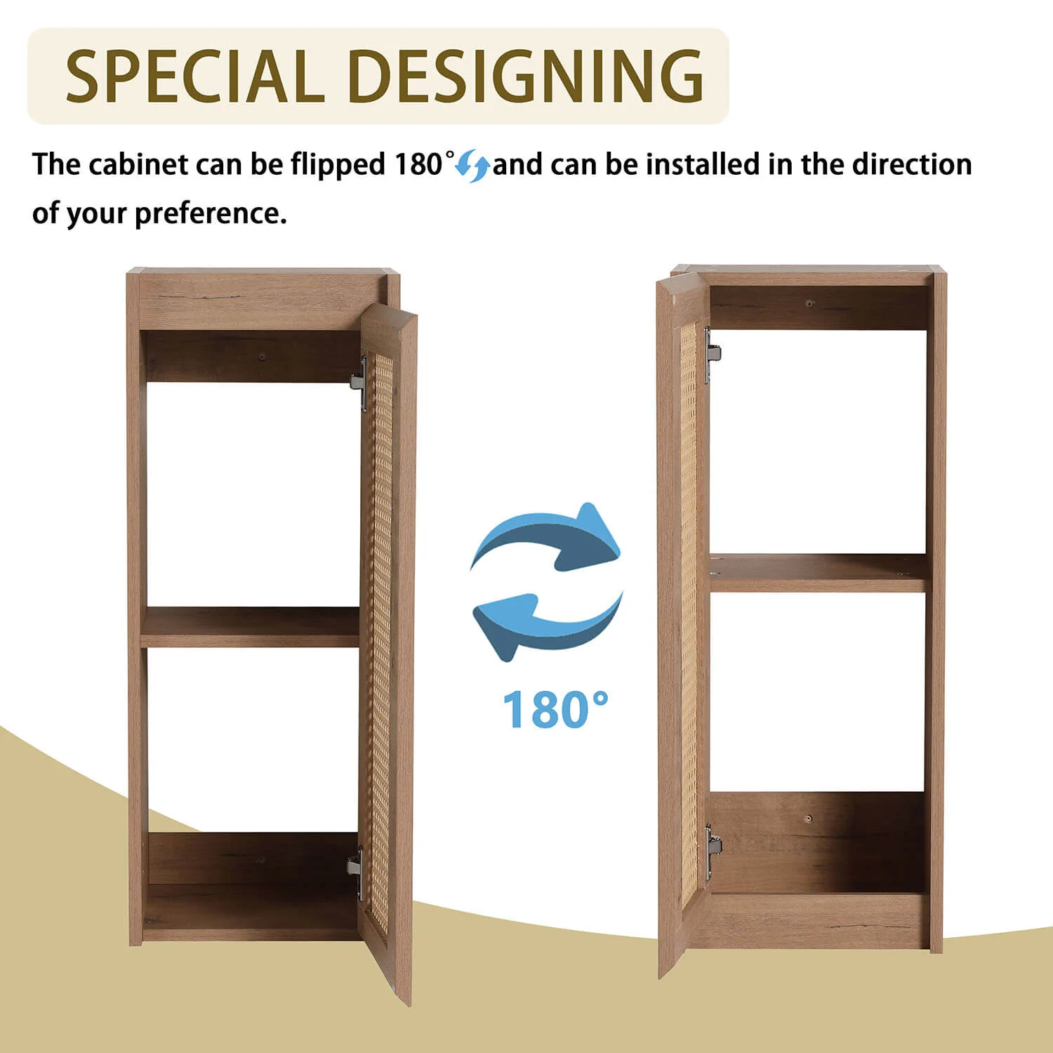 40" Freestanding Bathroom Vanity with White Ceramic Sink and 12" Wall-Mounted Cabinet - Image 9