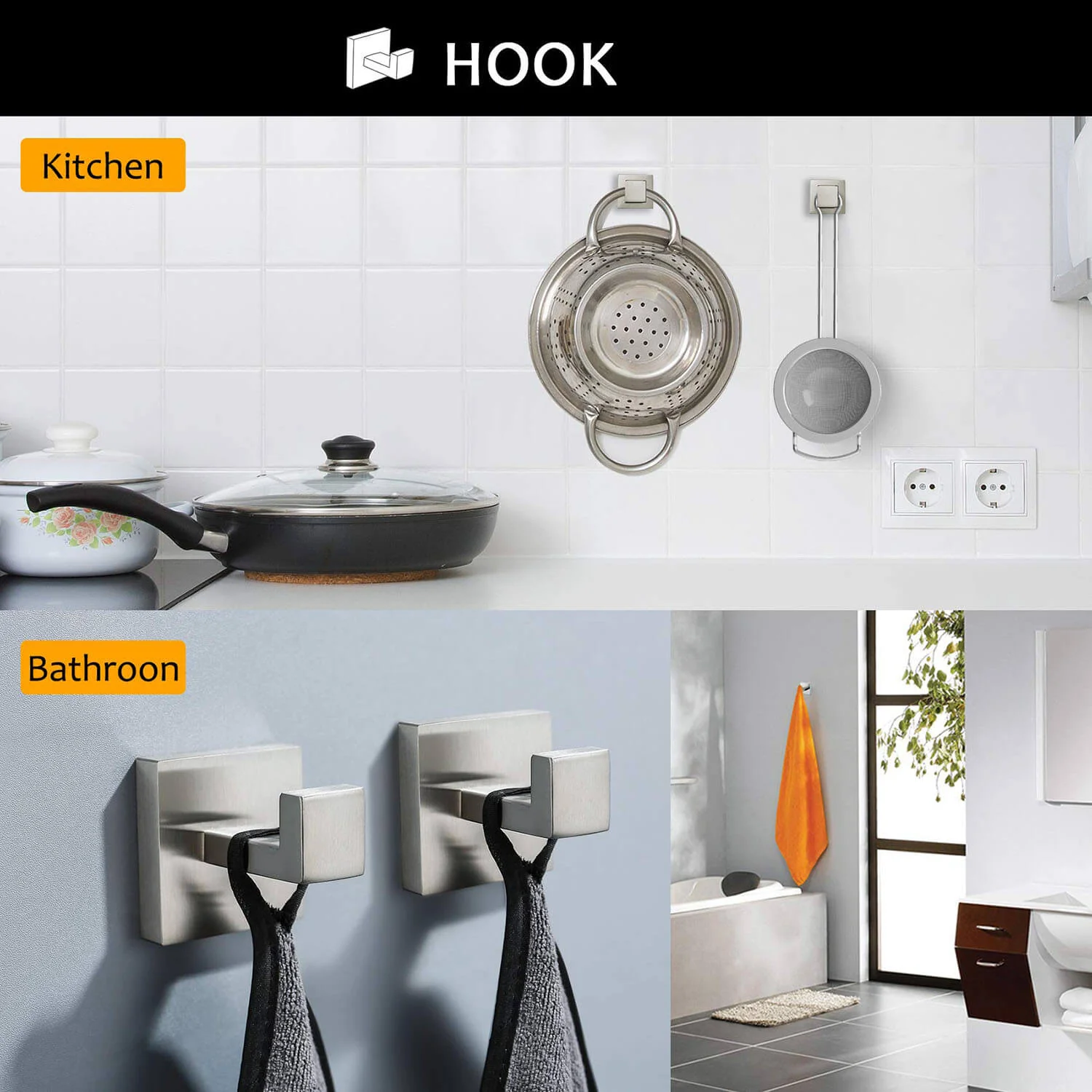 5-Piece Brushed Nickel Stainless Steel Bathroom Hardware Set - Image 4