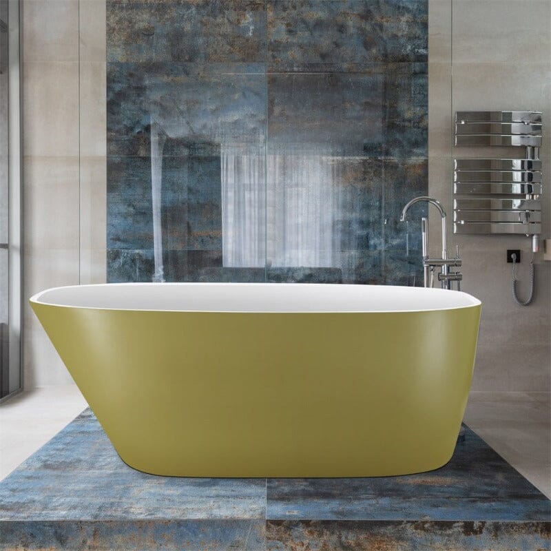 Mokleba 59" Acrylic Egg Shape Free Standing Tub for Bathroom - Image 13