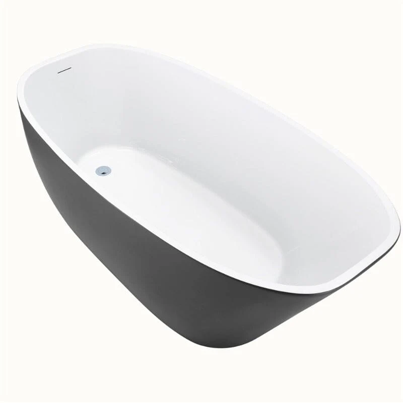 Mokleba 59" Acrylic Egg Shape Free Standing Tub for Bathroom - Image 28