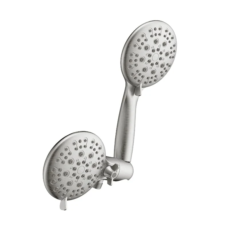 6 Spray Mode Dual Rain & Handheld Shower Heads Combo with Hose - Image 25