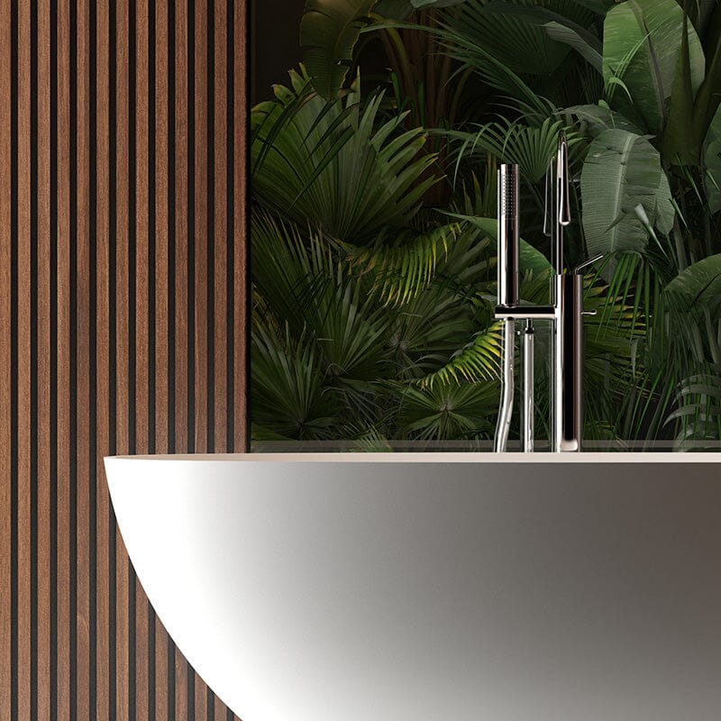 65'' Modern Freestanding Soaking Bathtub Solid Surface Stone Resin Oval Shaped - Image 8