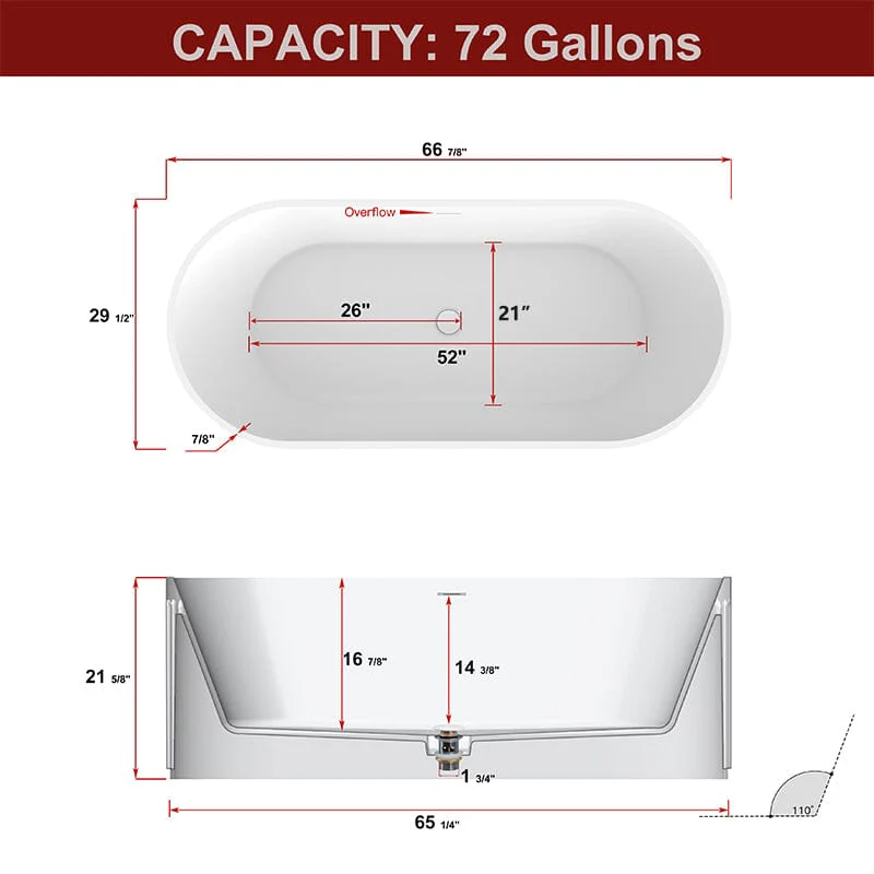 67'' Solid Surface Stone Resin Nordic Modern Oval Shaped Freestanding Soaking Bathtub with Fluted - Image 12