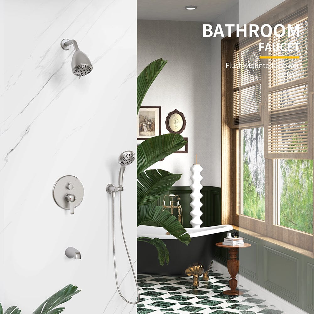 8 Spray Filtered Shower Head and Hand Shower & Tub Spout Combo Set - Image 14