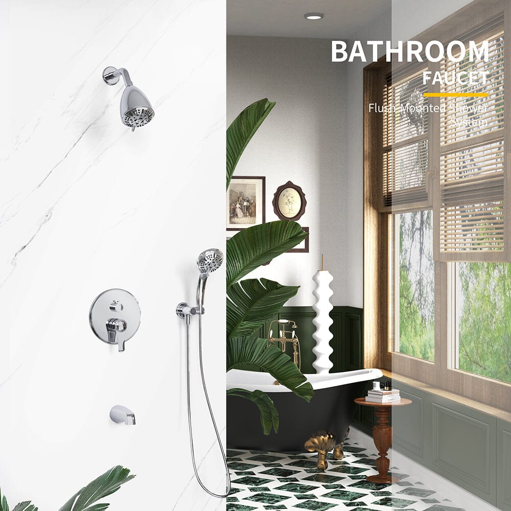 8 Spray Filtered Shower Head and Hand Shower & Tub Spout Combo Set - Image 26