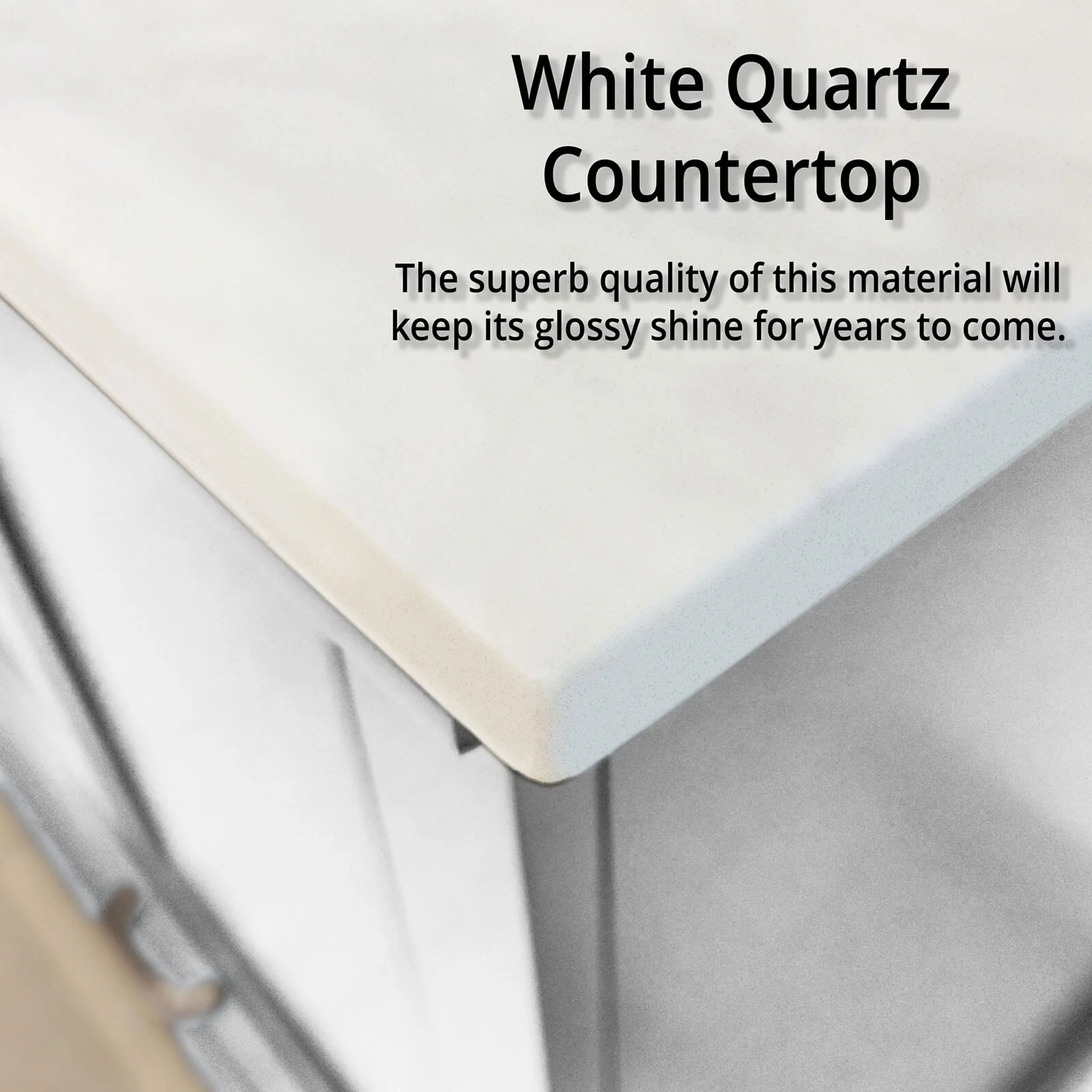 84" White Double Vanity with White Quartz Countertop - Image 5