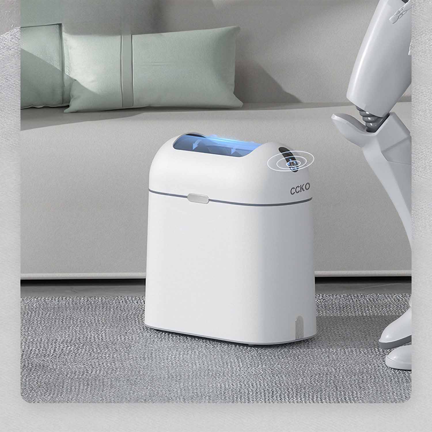 Bathroom Automatic Trash Can with Large Capacity Waste Bin - Image 3