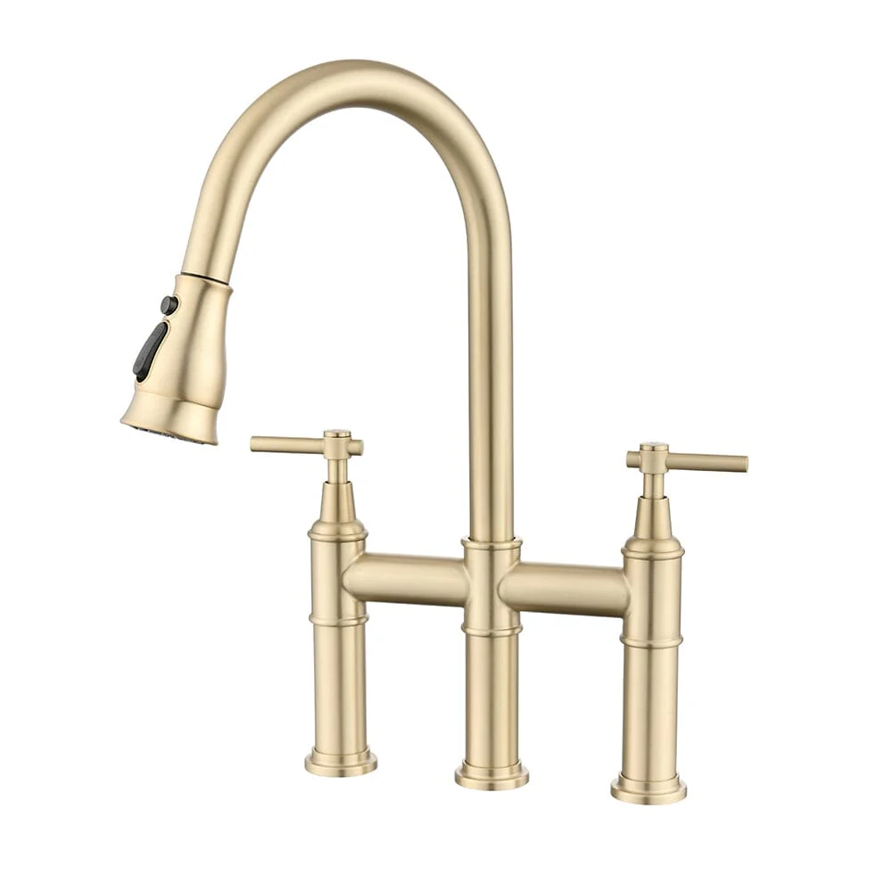 Giving Tree Bridge Kitchen Faucet with Pull-Down Sprayhead in Spot - Image 11