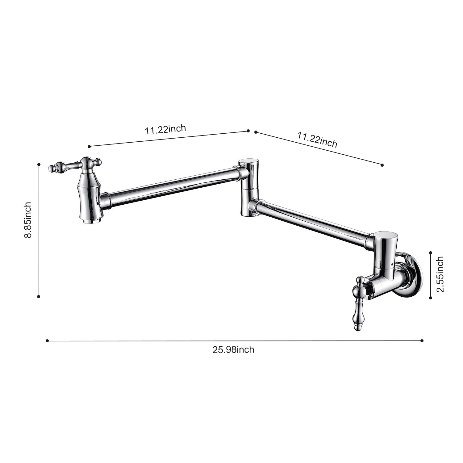 Giving Tree Wall Mounted 24'' Pot Filler Faucet for Kitchen - Image 29
