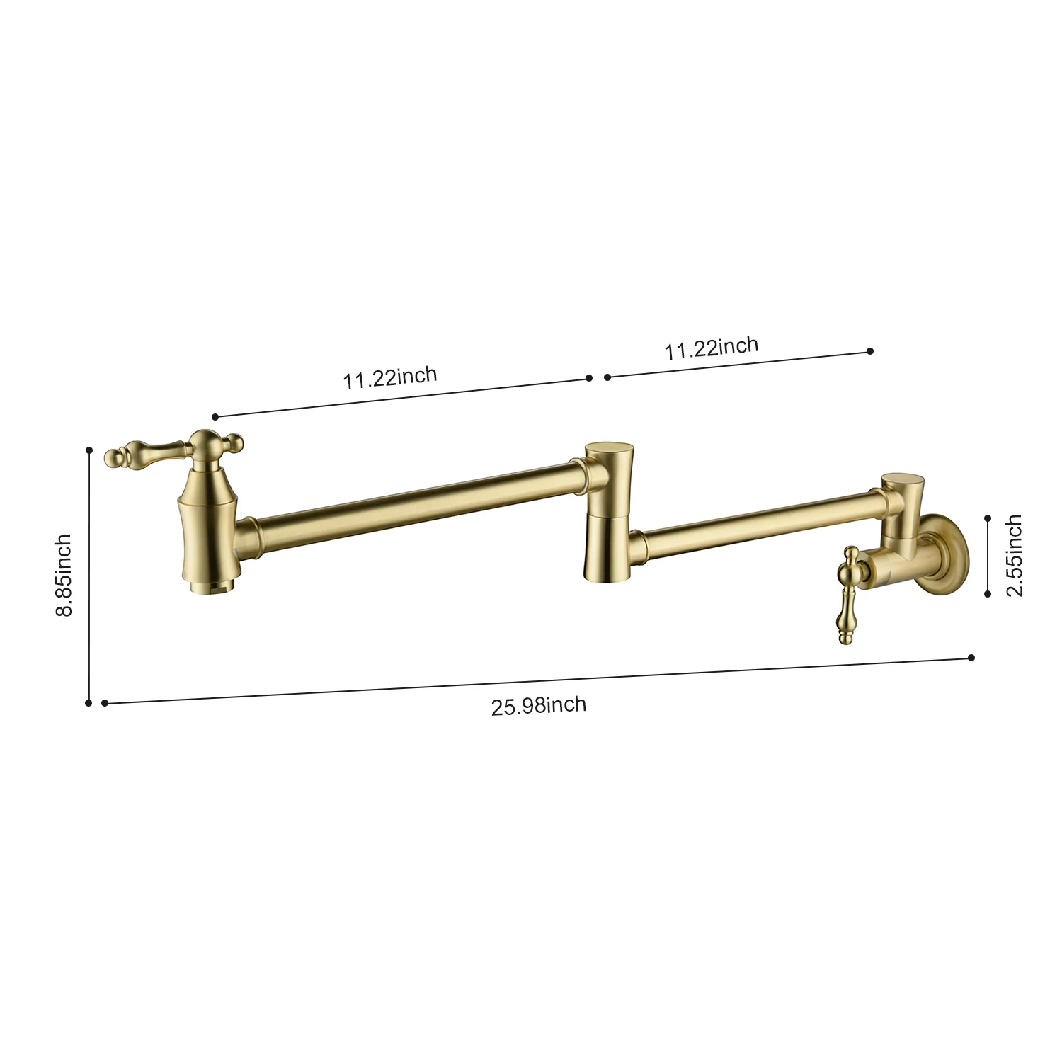 Giving Tree Wall Mounted 24'' Pot Filler Faucet for Kitchen - Image 7
