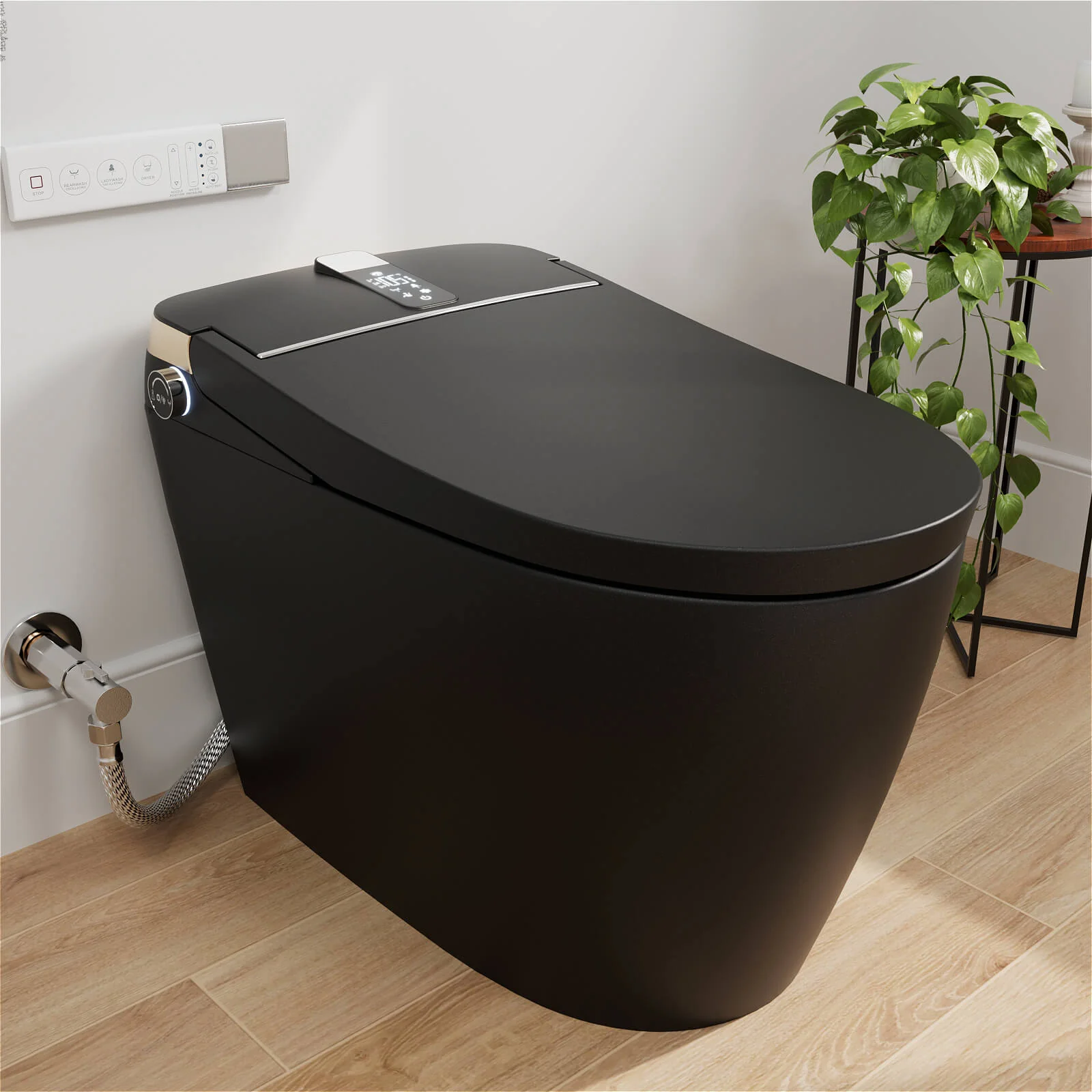 Tankless Elongated Smart Bidet Toilet with Heated Seat, Drying, Night Light - Image 14