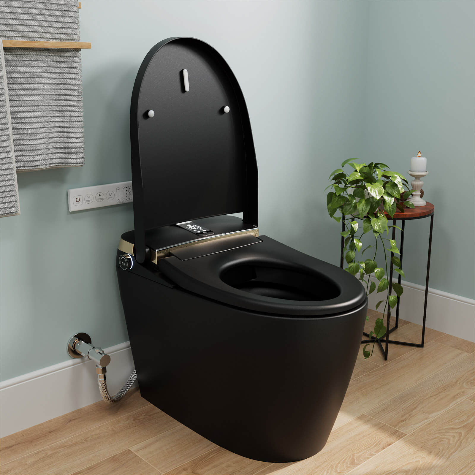 Tankless Elongated Smart Bidet Toilet with Heated Seat, Drying, Night Light - Image 17