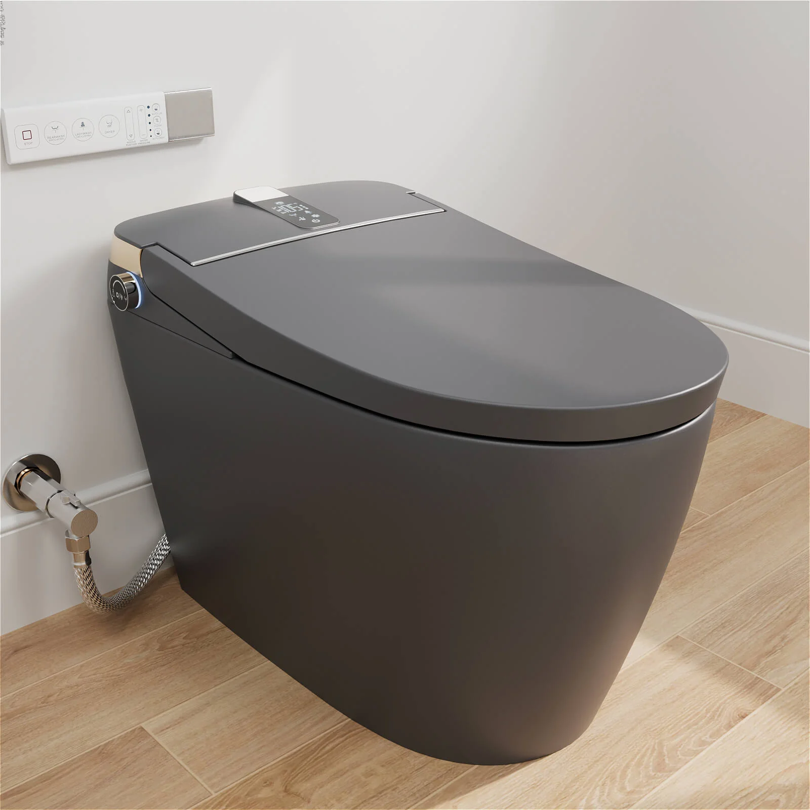 Tankless Elongated Smart Bidet Toilet with Heated Seat, Drying, Night Light - Image 27