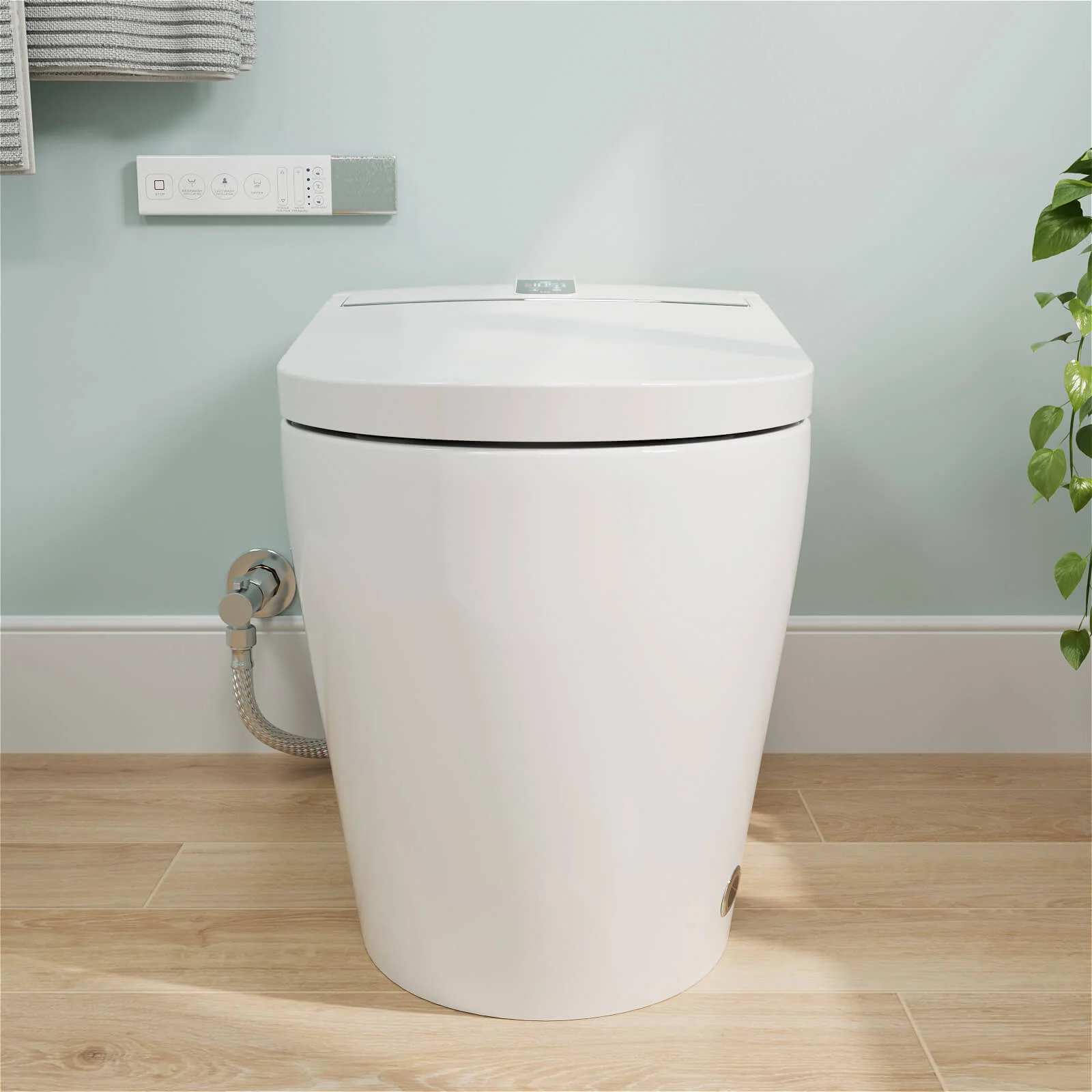 Tankless Elongated Smart Bidet Toilet with Heated Seat, Drying, Night Light - Image 3