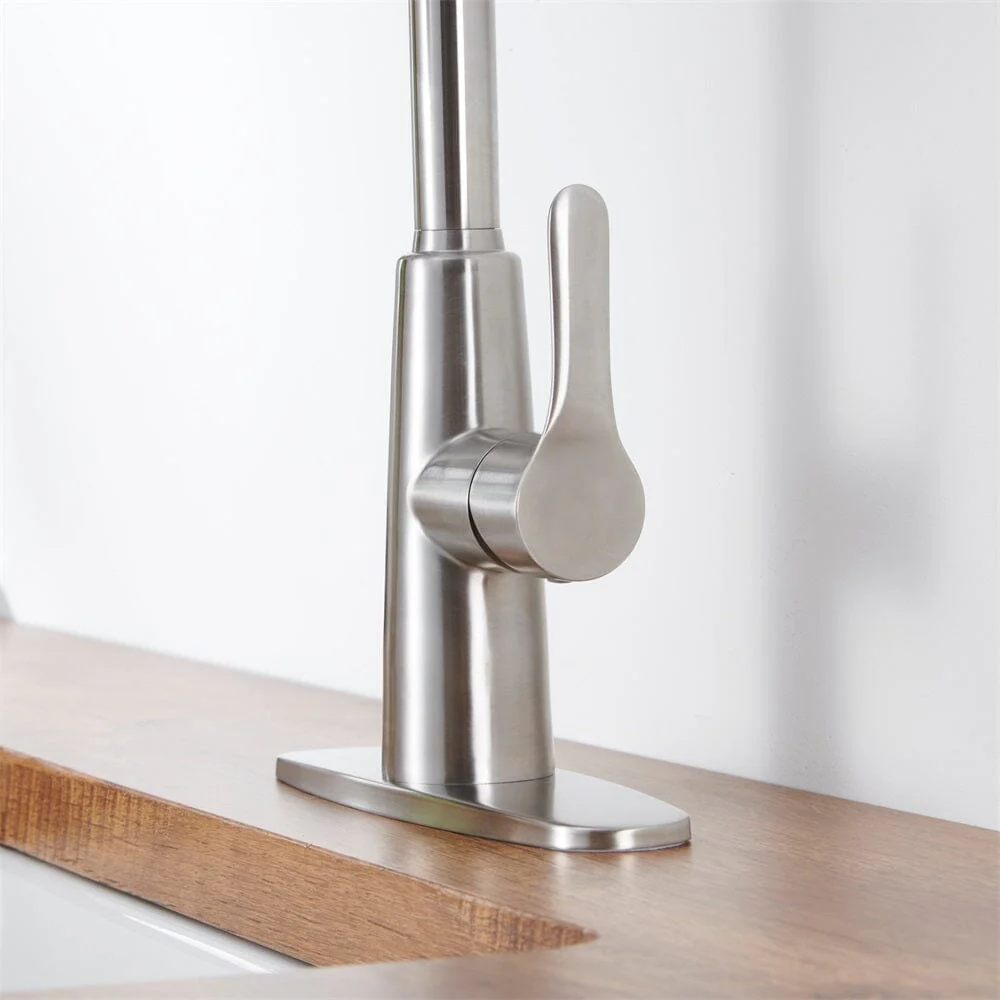 Giving Tree Kitchen Sink Faucet with Pull Out Sprayer Brushed Nickel - Image 7
