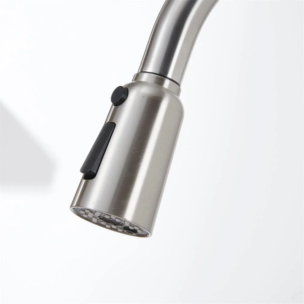 Giving Tree Kitchen Sink Faucet with Pull Out Sprayer Brushed Nickel - Image 8