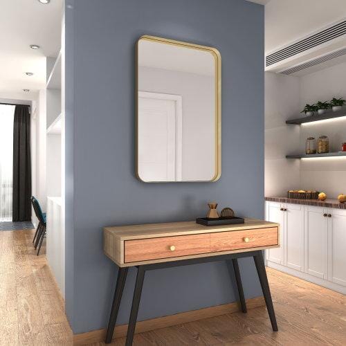 Giving Tree Metal Rectangles Wall Mirror - Image 5
