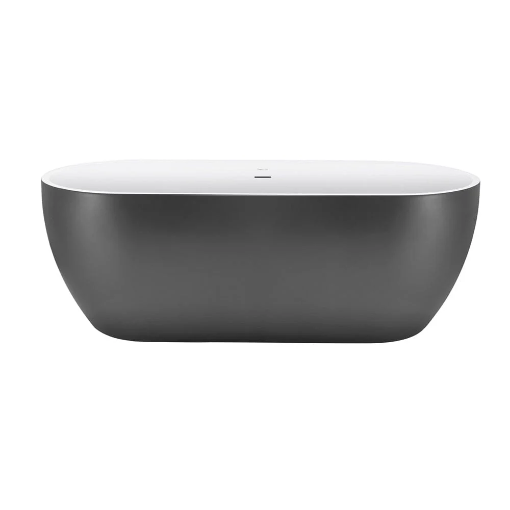 Mokleba 65'' Acrylic Oval Freestanding Soaking Bathtub with Drain - Image 14