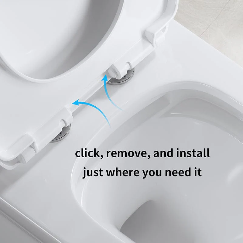 Modern Small One-Piece Floor Mount Toilet 1.1/1.6 GPF Dual Flush and Soft Close Seat - Image 7