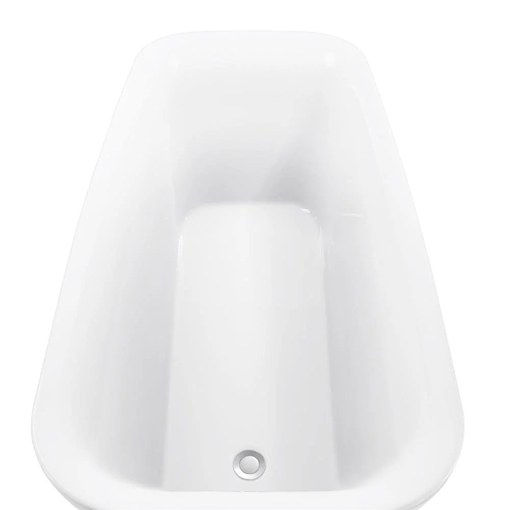 Mokleba 59" Acrylic Single Slipper Tub Freestanding Soaking Bathtub - Image 12
