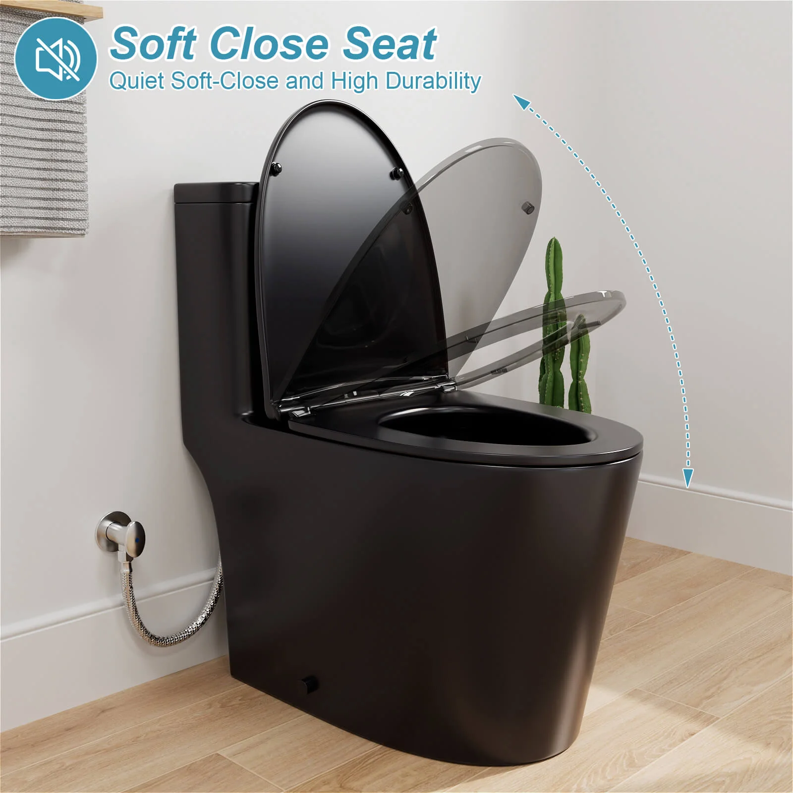 ADA Height One-Piece Toilet 1.1GPF/1.6 GPF Siphon Jet Dual Flushing with Toilet Seat - Image 27