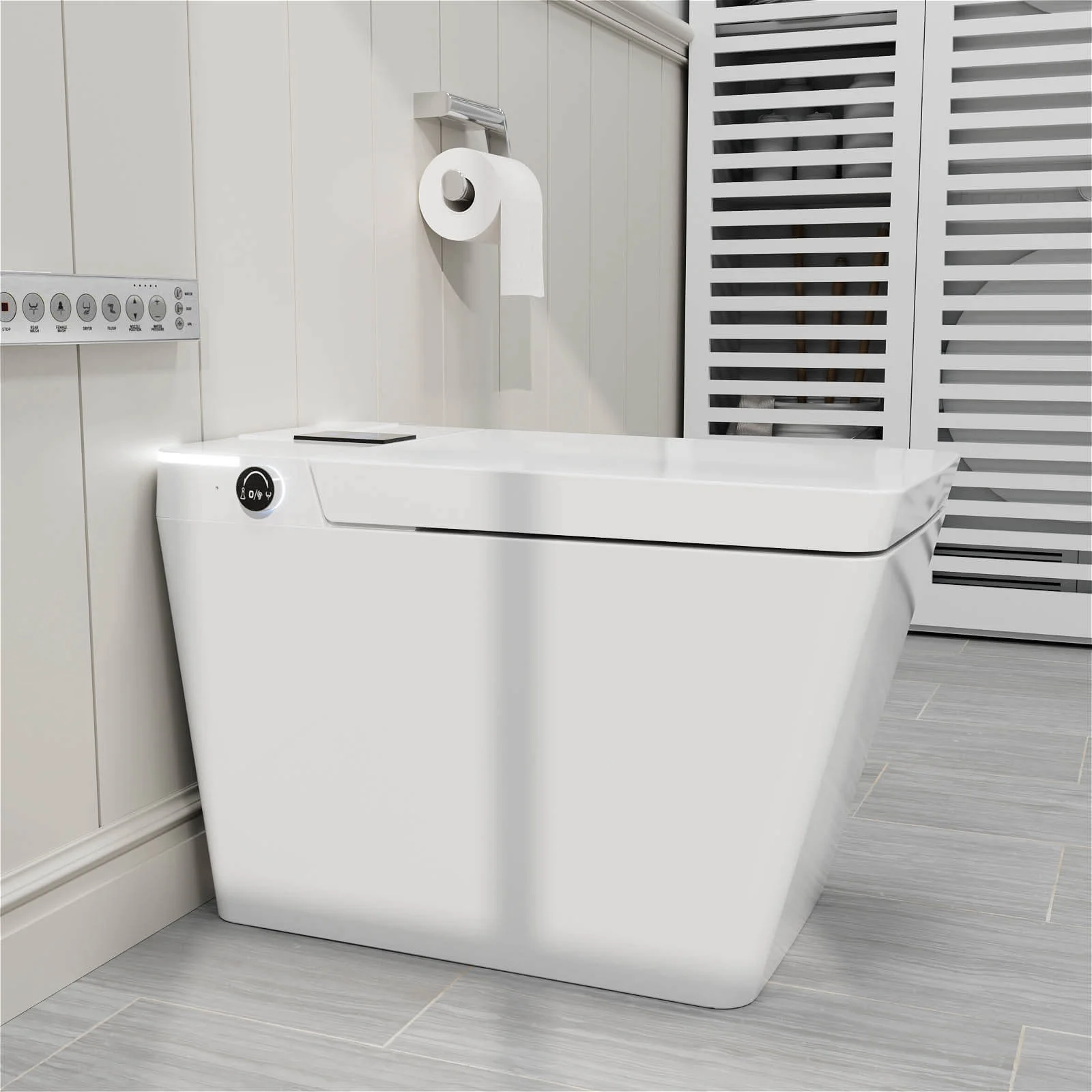 Giving Tree One-Piece Floor Mounted Square Smart Toilet with Remote Control and Automatic Cover - Image 17
