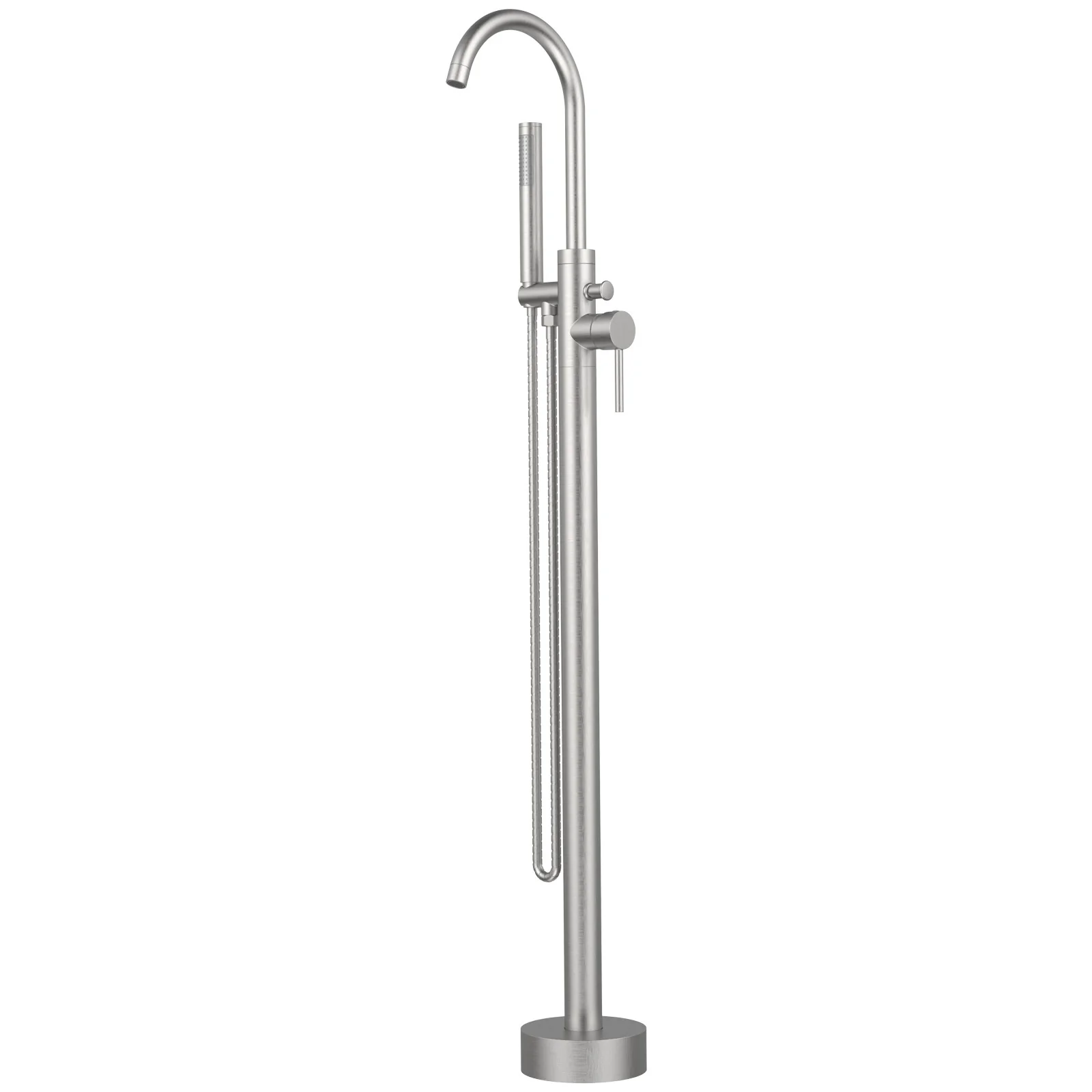 Retro Brass Single Handle Shower Freestanding Tub Filler Faucet, Floor Mounted & Bubble Former - Image 11