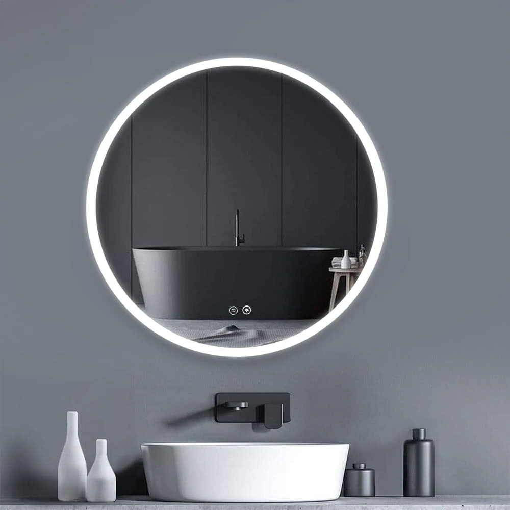Giving Tree Round Frameless Bathroom Vanity Mirror with LED Light - Image 14