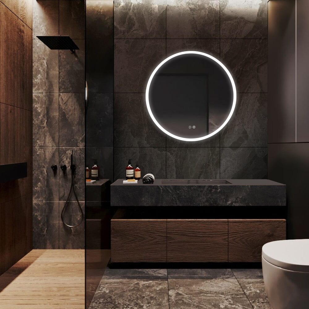 Giving Tree Round Frameless Bathroom Vanity Mirror with LED Light - Image 15
