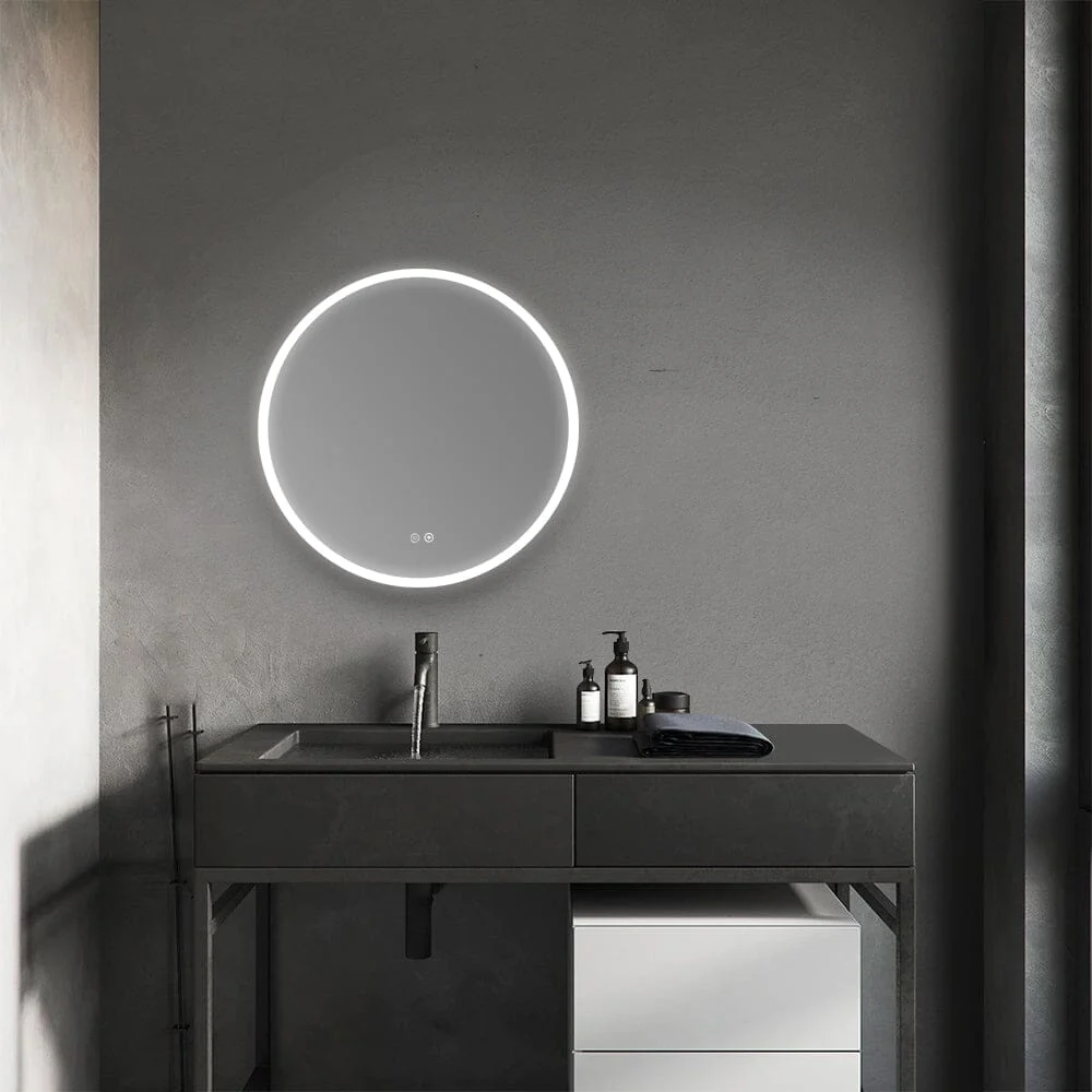 Giving Tree Round Frameless Bathroom Vanity Mirror with LED Light - Image 4