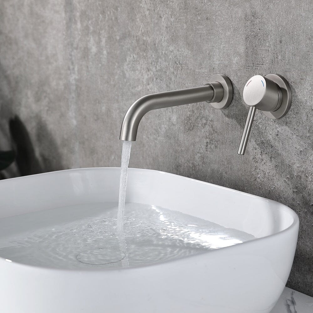 Wall Mount Faucet for Bathroom Sink or Bathtub, Single Handle 2 Holes Brass Rough-in Valve - Image 10